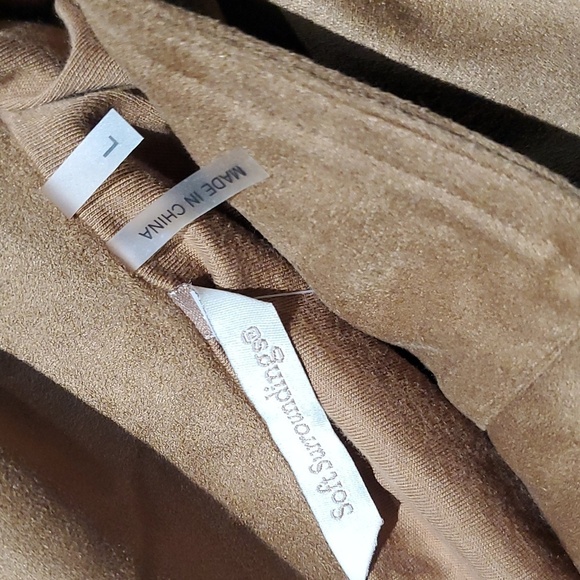 SOFT SURROUNDINGS SADDLE SIMPLY SOFT SKIRT CAMEL COLOR SNAP BUTTON LARGE - Picture 7 of 8